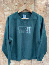 Vtg Gildan L Dark Green Vermont Crewneck Sweatshirt Sweater Embroidery